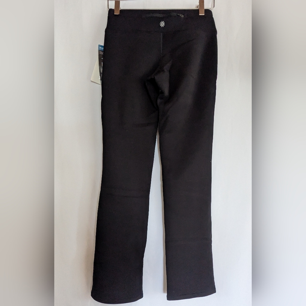 New Athleta XS Polartec Power Stretch Pants Low Rise Tall Fleece Straight Plush - Picture 5 of 8